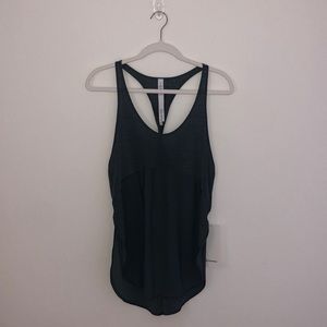 Gray/Green Lululemon Twist Back Tank 8